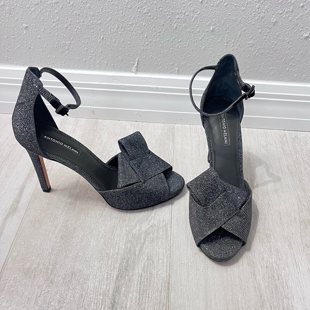 ANTONIO MELANI Antonio Koali Metallic Shimmer Bow Heel 7.5M NEW!